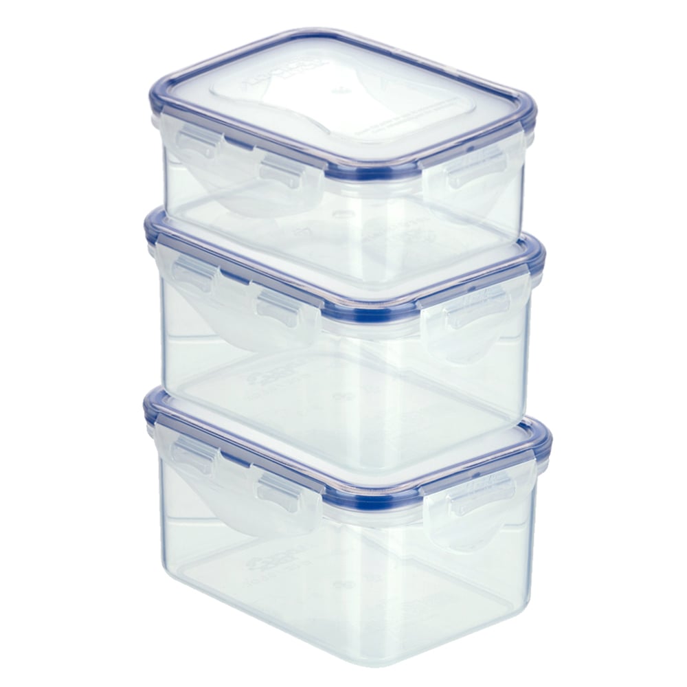 NEW Lock & Lock Rectangular Small Storage Container Set 3pce ...