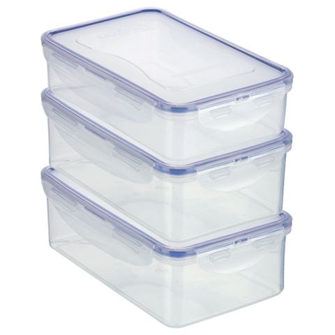 Lock & Lock - Rectangular Large Storage Container Set 3pce