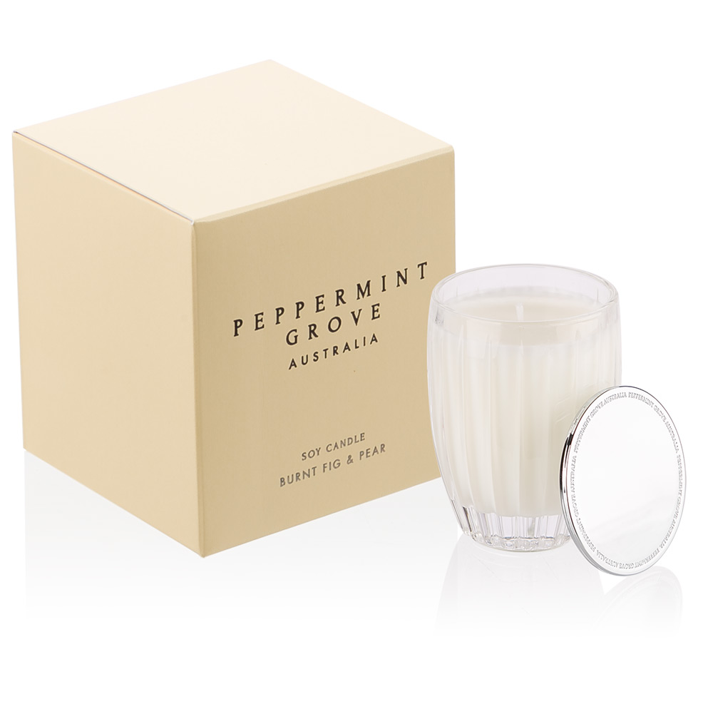 Peppermint Grove Burnt Fig & Pear Small Candle 60g Peter's of Kensington