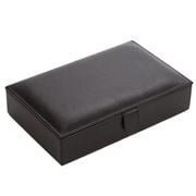 Redd Leather - Jewellery Box with Press Stud Tab Black
