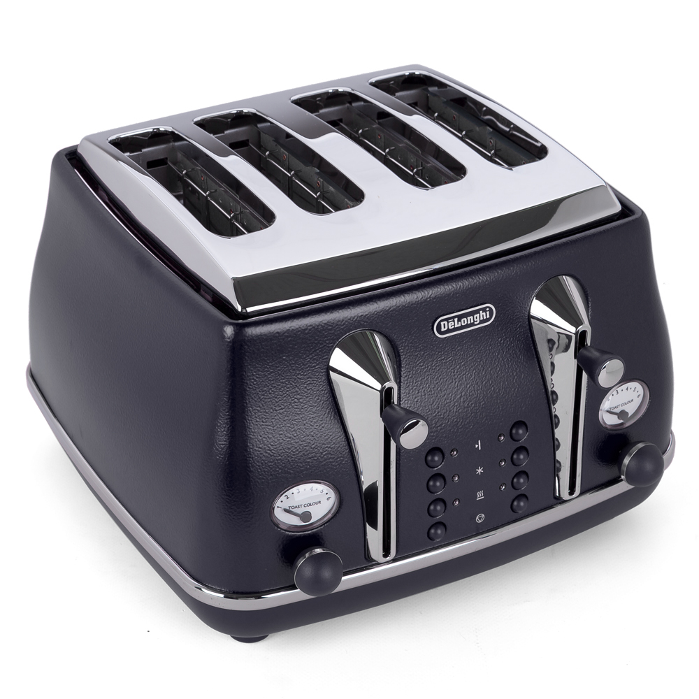 NEW DeLonghi Icona Elements FourSlice Toaster CTOE4003 Blue