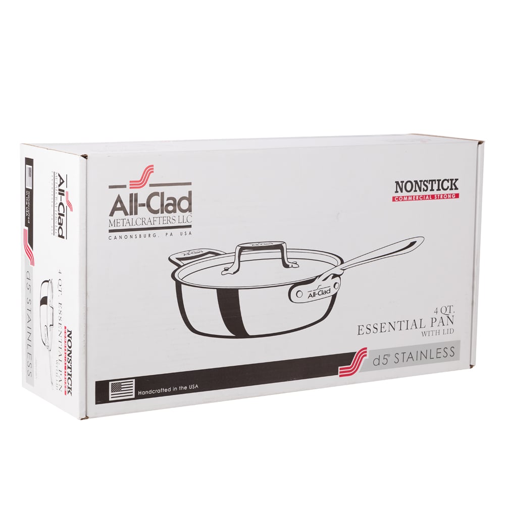 Inch Stainless-Steel Nonstick  Fry Pan with Lid All-Clad All-Clad d5 10 