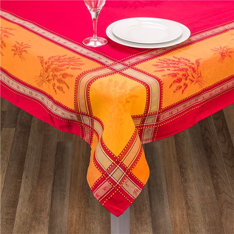 L'Ensoleillade Senanque Red Tablecloth Coated 350x160cm - Peter's of Kensington
