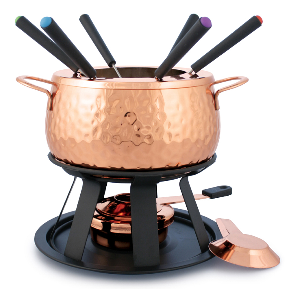 Swissmar Biel Copper Fondue Set 11pce Peter's of Kensington
