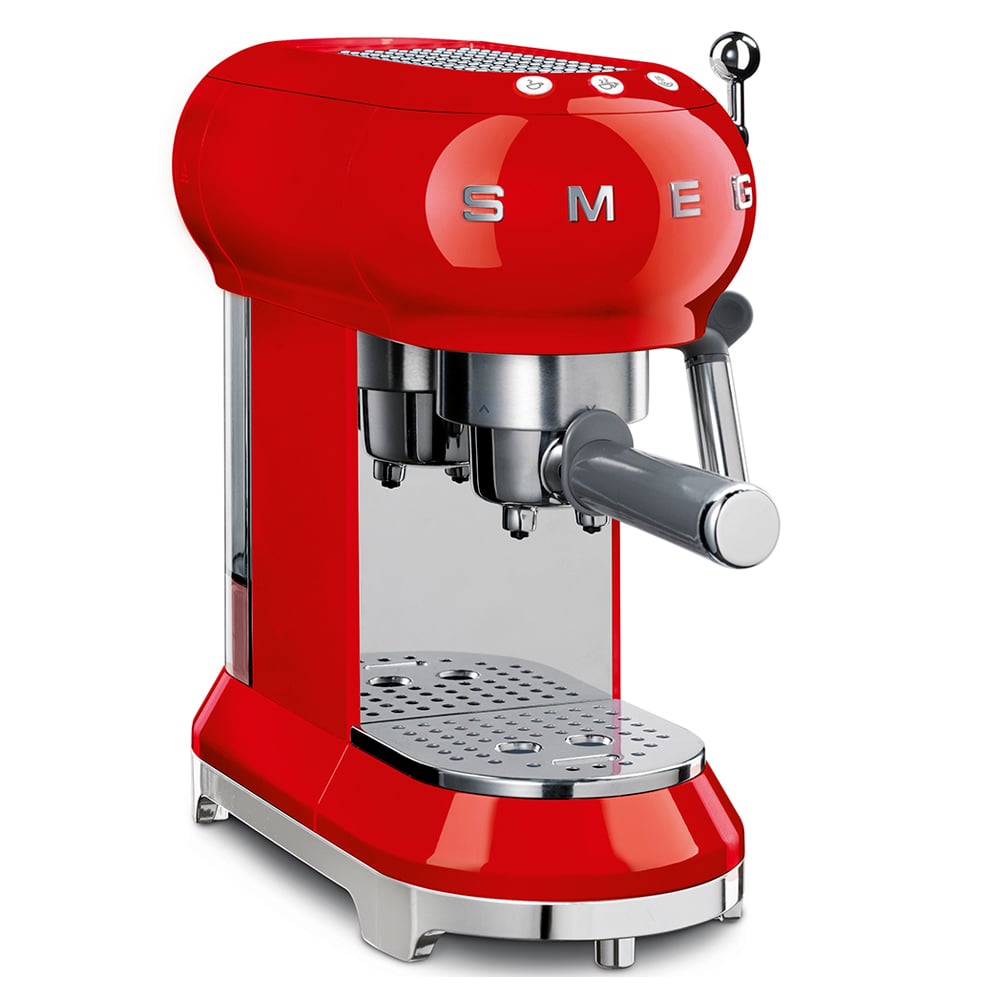 Smeg - 50's Retro Espresso Coffee Machine ECF01 Red ...