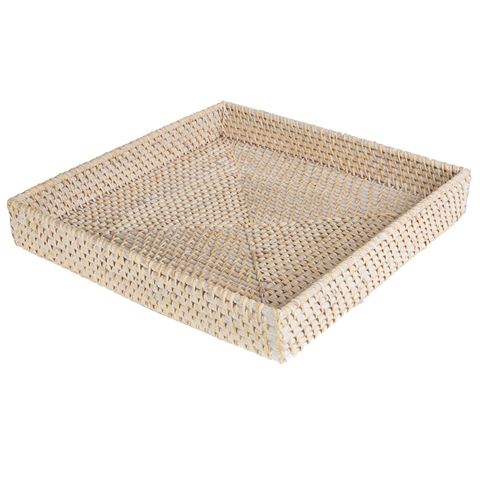 Rattan - Tray Square Large Whitewash | Peter's of Kensington