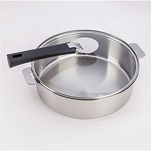 Cristel Mutine Stockpot w/Glass Lid 22cm/7.2L Rem Handle - Peter's of Kensington
