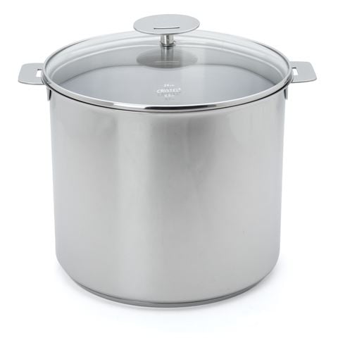 Cristel Mutine Stockpot w/Glass Lid 24cm/9.4L Rem Handle - Peter's of Kensington