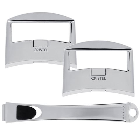 Cristel Casteline Removable Handle and Grips Set Chrome - Peter's of Kensington
