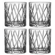 Orrefors - City Double Old Fashioned Set 4pce