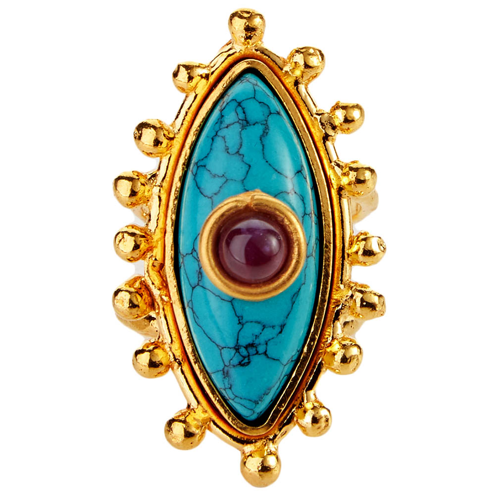 Sylvia Toledano - Third Eye Turquoise & Amethyst Ring | Peter's of ...