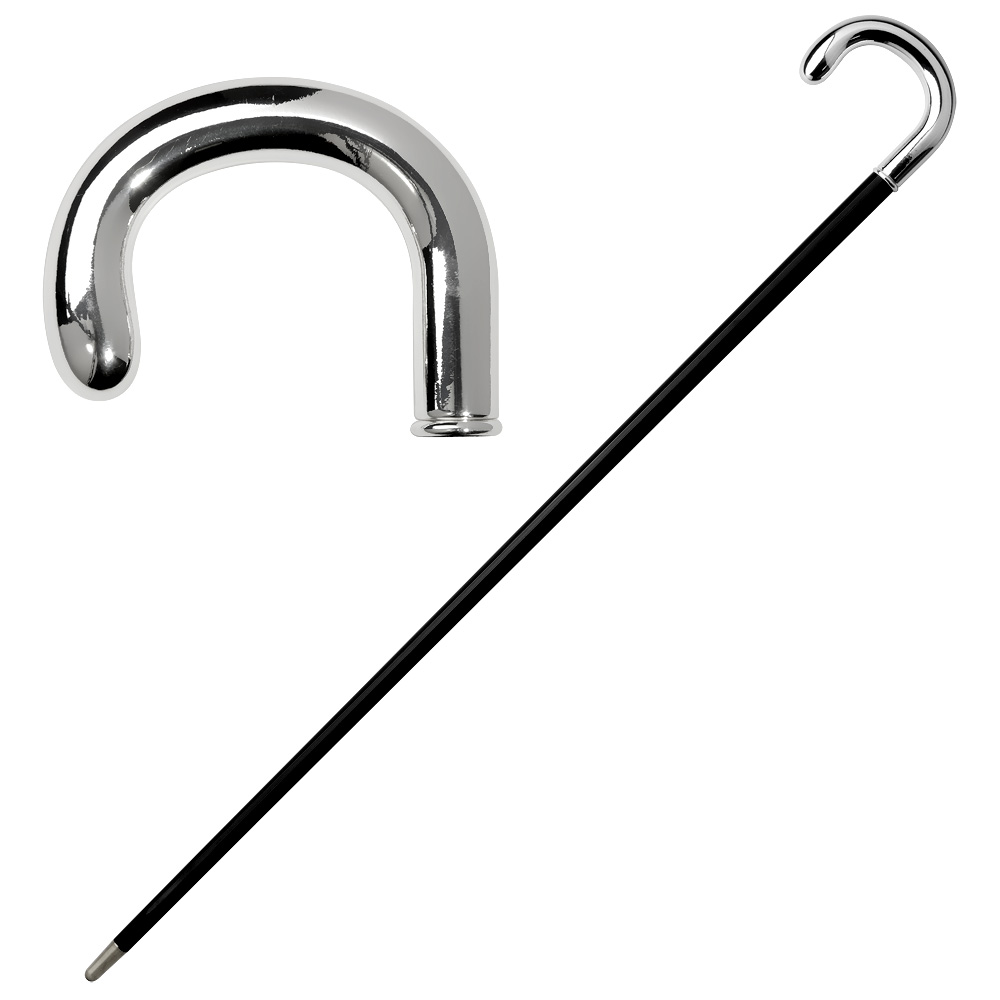 Walking Sticks Silver Handle Curve Walking Stick