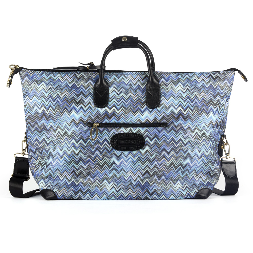 blue holdall bag