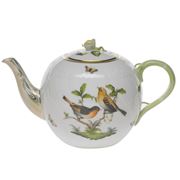 Herend - Rothschild Bird Tea Pot with Rose