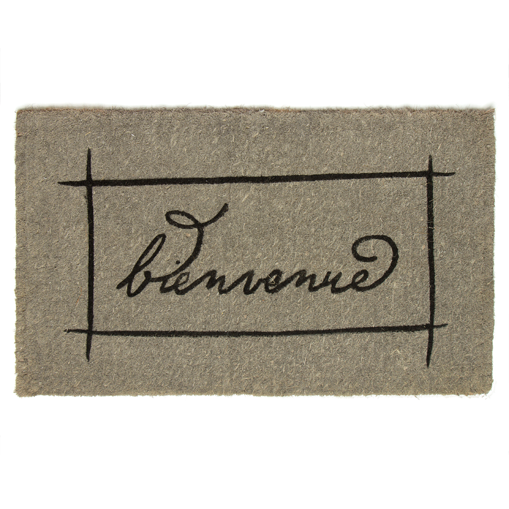 Doormat Designs Bienvenue Grey Box Doormat