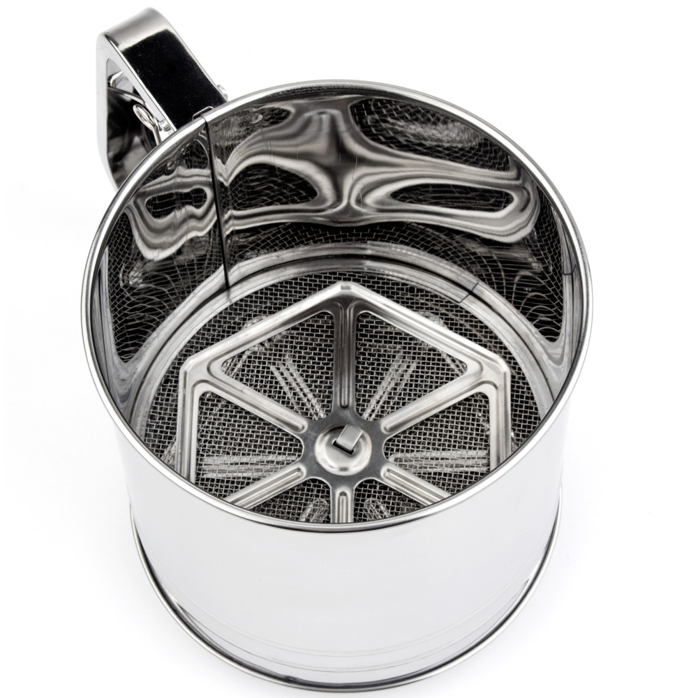 Chef Inox Flour Sifter with Squeeze Handle 5 Cup Peter's of Kensington