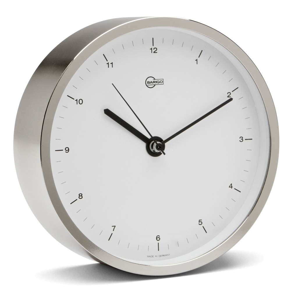 Barigo White Desk Clock Small