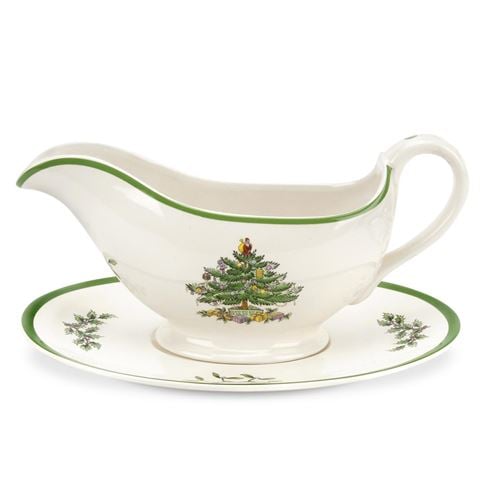 Spode Christmas Tree Sauce Boat & Stand - Peter's of Kensington