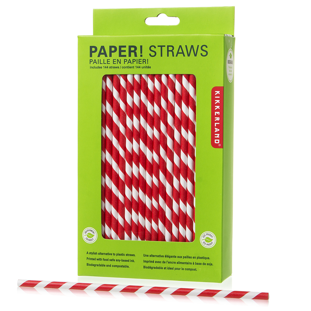 Kikkerland Striped Paper Straws Peter's Of Kensington - kikkerland striped paper straws peter's of kensington -