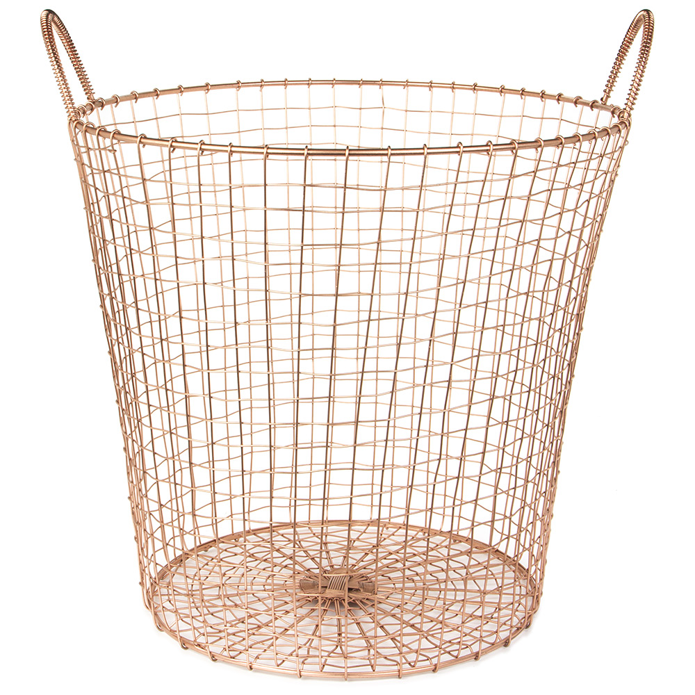 Robert Gordon Copper Finished Deep Wire Basket Large