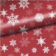 Vandoros - Snowflake Red Christmas Wrapping Paper 60cm x 3m