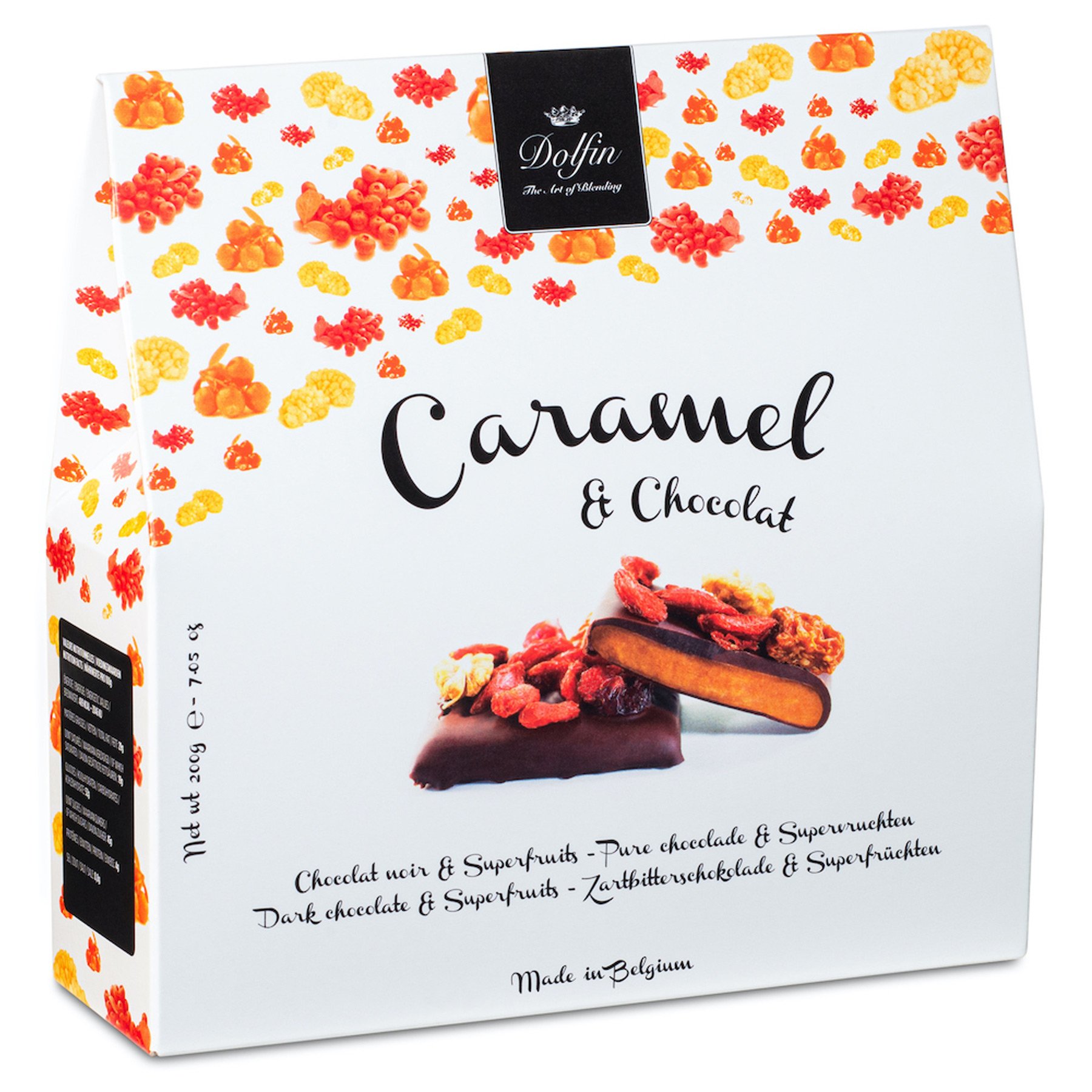 Dolfin - Caramel & Dark Chocolate w/Superfruits Squares 200g | Peter's ...