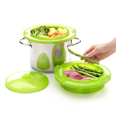 Lekue Jumbo Translucent Green Steamer - Peter's of Kensington