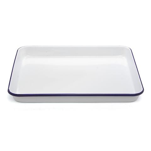 Falcon - Enamel Bake Tray Rectangular White & Black 24cm | Peter's of ...