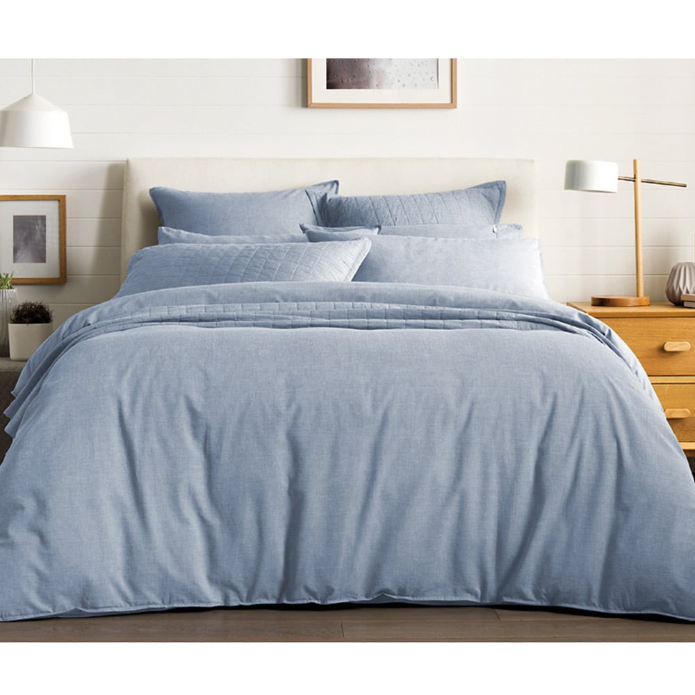 Sheridan Reilly Standard Quilt Cover Queen Chambray Set Peter's of