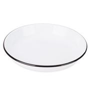 Falcon - Enamel Pasta Plate White & Black 24cm