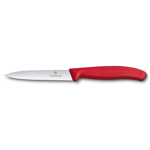 Victorinox - Paring Knife Pointed Wavy Red 10cm