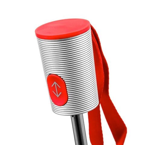 Clifton - Silver Coated Windproof Umbrella Red