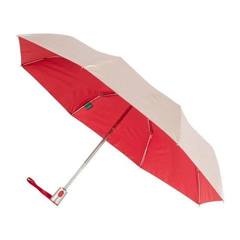 Clifton - Silver Coated Windproof Umbrella Red