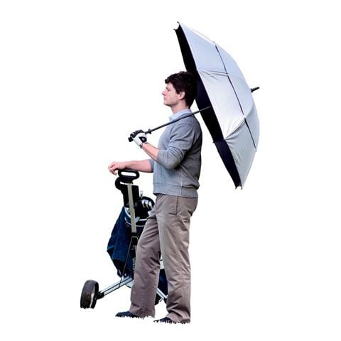 Clifton - Windpro Manual Vented Golf Umbrella Silver/Black