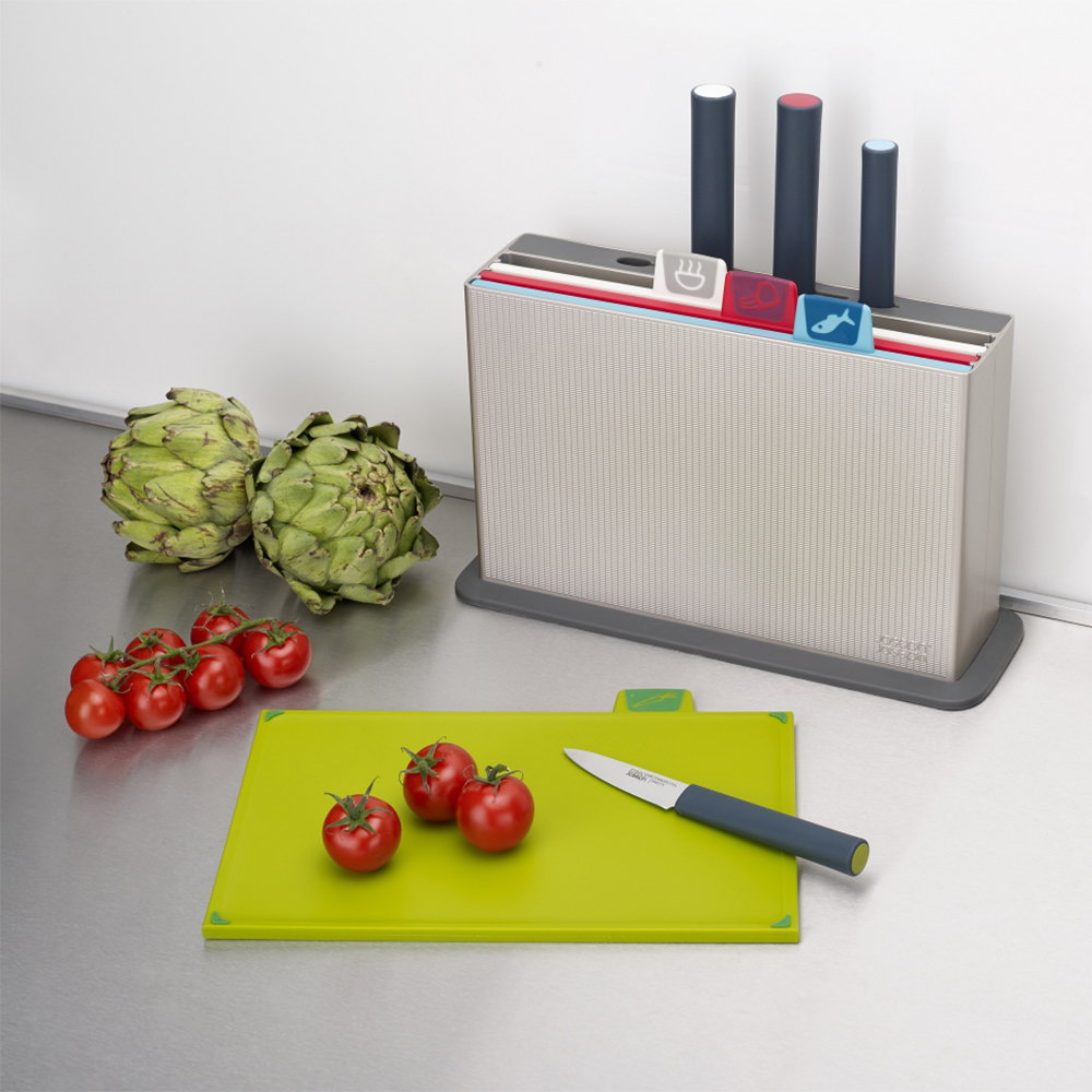 Joseph Joseph Index Chopping Board Set with Knives Peter's of