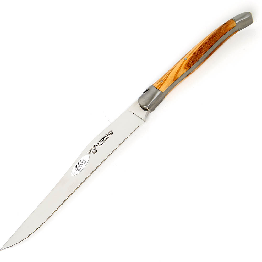 Laguiole En Aubrac Bread Knife & Board Olivewood Set Peter's of