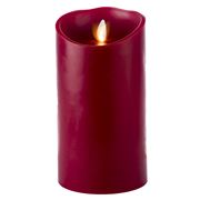 Liown - Moving Flame Pillar Candle Red Cinnamon 14cm