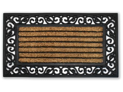 Kenware - Scroll Coir & Rubber Doormat 45x75cm
