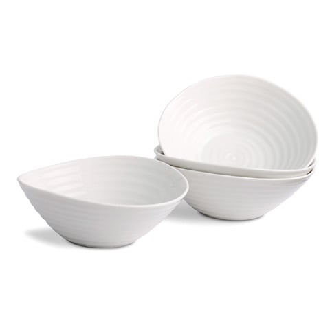 Portmeirion Sophie Conran White Cereal Bowls Set 4pce - Peter's of Kensington