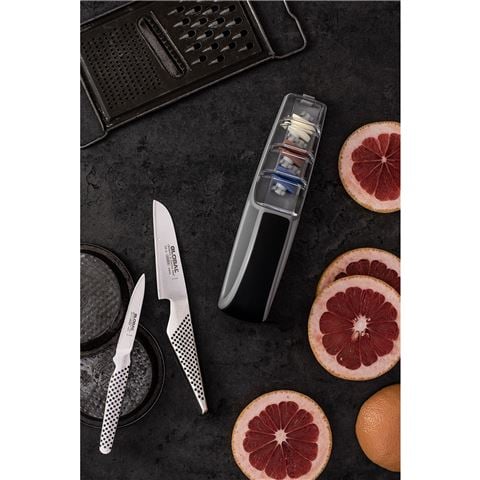 Global MinoSharp Ceramic Knife Sharpener Three Wheel - Peter's of Kensington