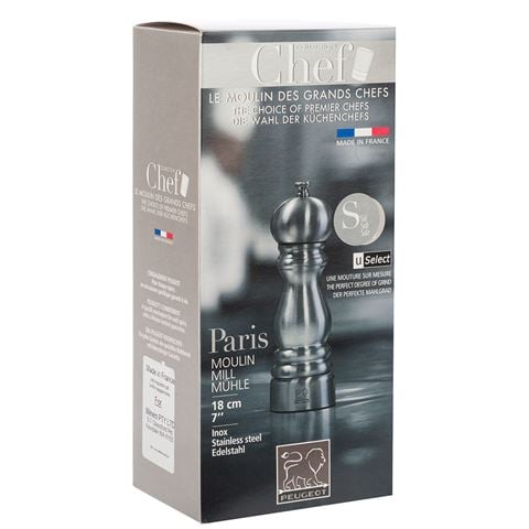 Peugeot Paris Salt Mill Stainless Steel 18cm - Peter's of Kensington