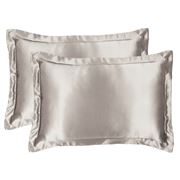 Silk Magnolia - Tailored Silk Pillowcase King Silver Set