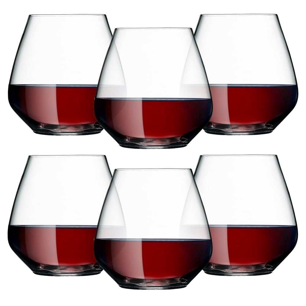 Luigi Bormioli Atelier Pinot Noir 20 Ounce Stemless Wine Glass Set of 6