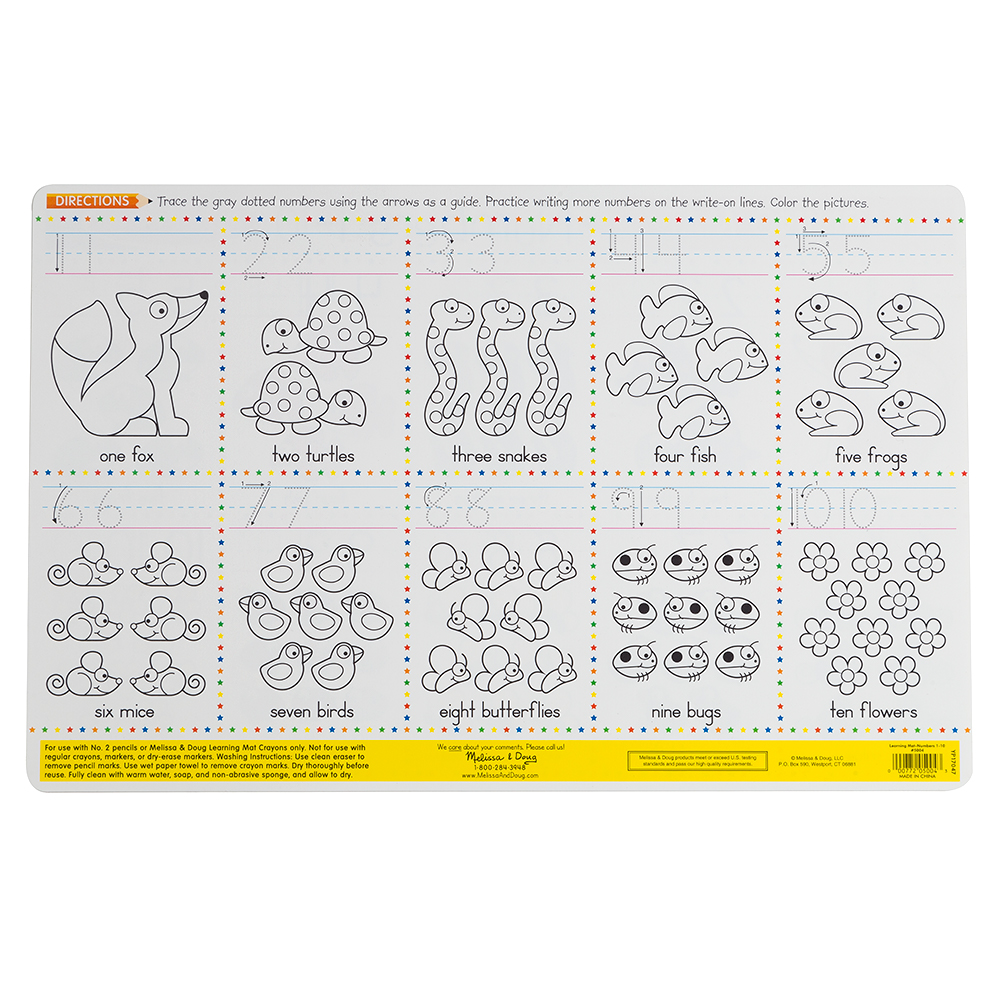 Melissa & Doug Numbers 110 Learning Mat Peter's of Kensington