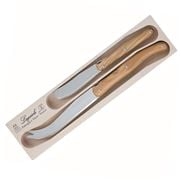 Laguiole - Debutante Cheese Knife Olivewood Set 2pce