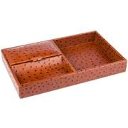 Redd Leather - Ostrich Leather Open Tray Tan