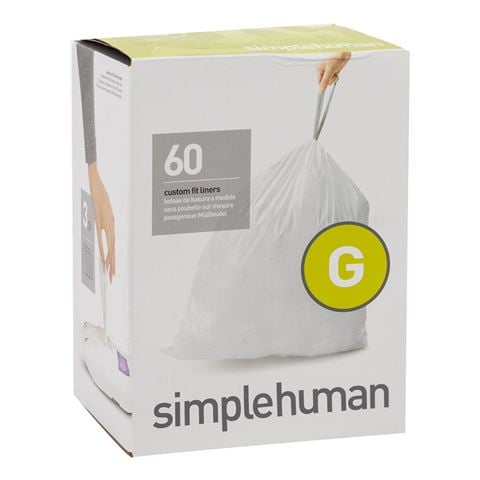 Simplehuman - Custom Fit Liner Size G Bin Liner 60pk | Peter's of ...