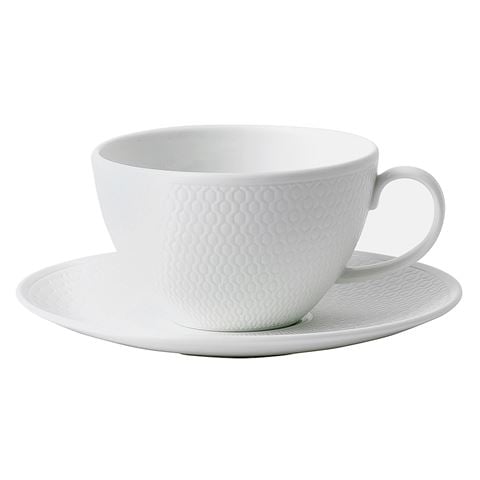 Wedgwood - GIO White Teacup & Saucer 260ml