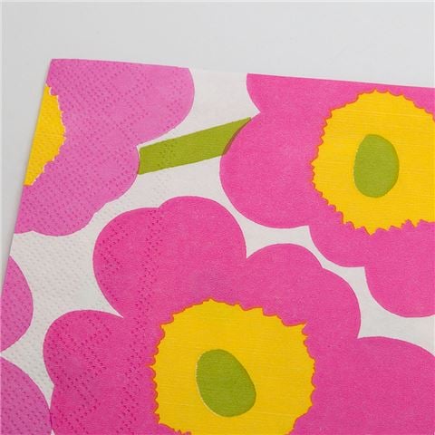 Marimekko - Unikko Lunch Napkin Light Pink Set 20pce