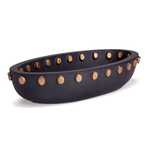 L'objet Teo Oval Bowl Large Black & Gold - Peter's of Kensington